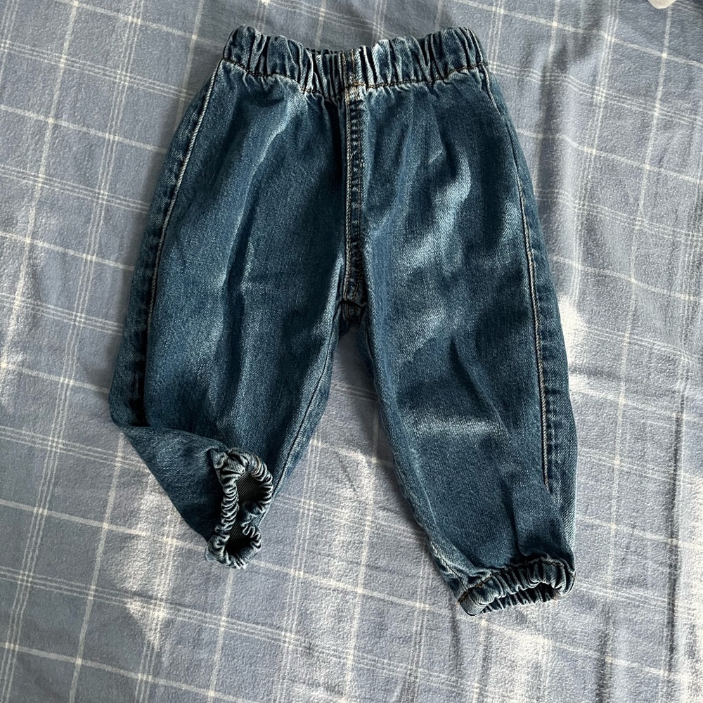 Zara Kids Blue Denim Joggers